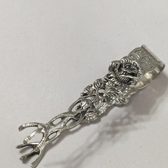 Antique AB Hildesheimer Rose Silver Bird's Feet Rose Sugar Tongs Nips 835 - Picture 2 of 5